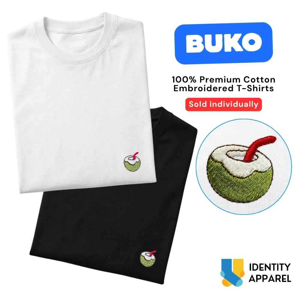 Buko Embroidered Premium Cotton T-Shirt | Barangay Basics Collection