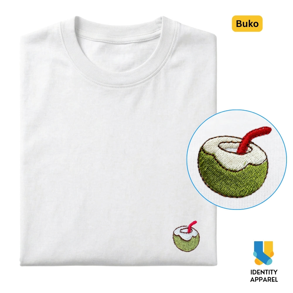 Buko Embroidered Premium Cotton T-Shirt | Barangay Basics Collection