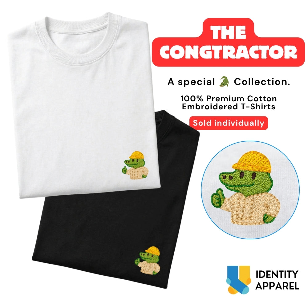 The Congtractor Embroidered Premium Cotton T-Shirt | Buwaya Collection