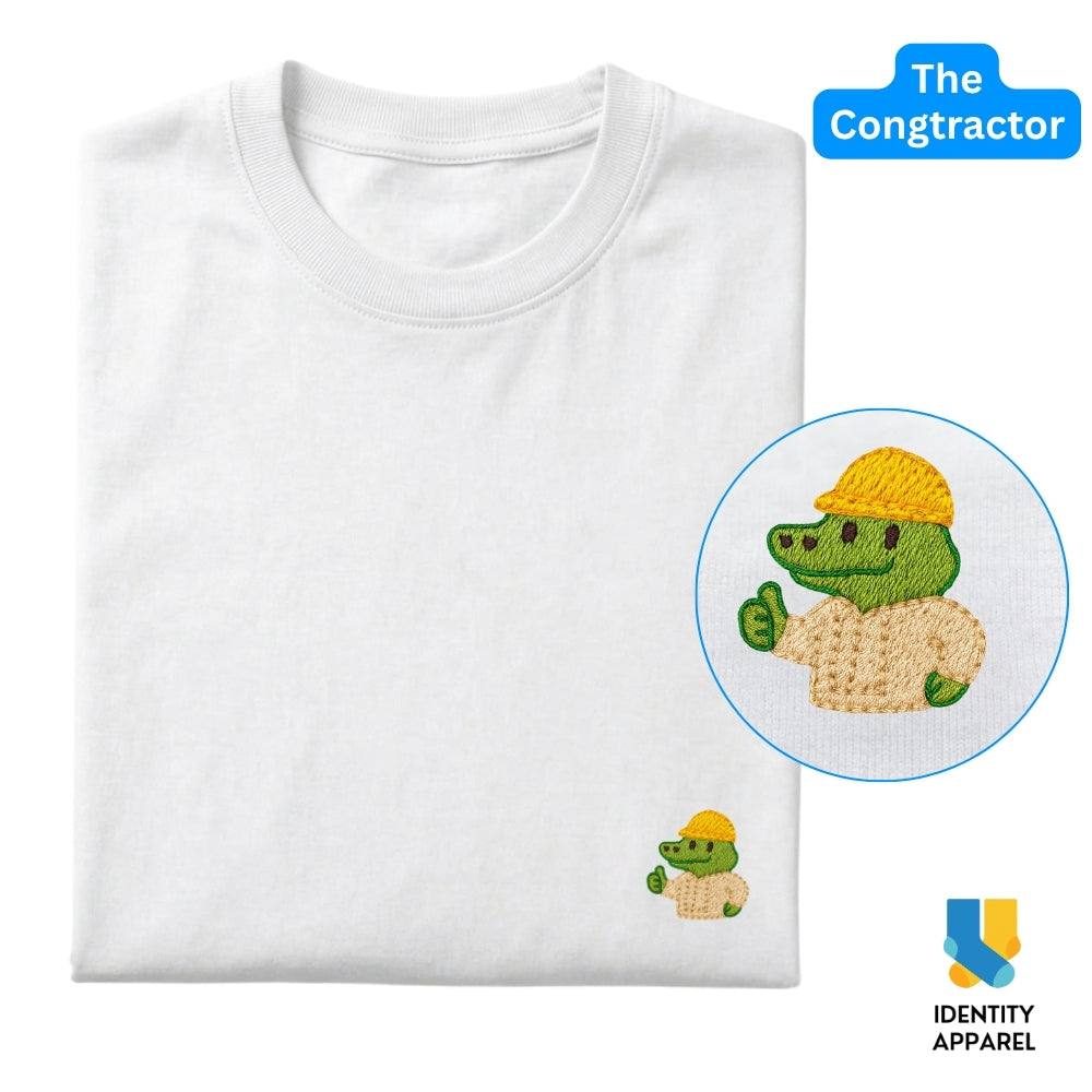 The Congtractor Embroidered Premium Cotton T-Shirt | Buwaya Collection