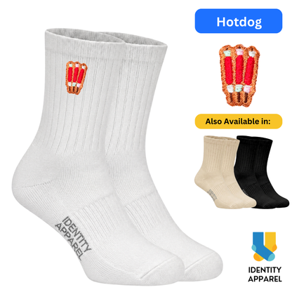 Hotdog Embroidered Cotton Socks | Medyas ng Bayan Collection