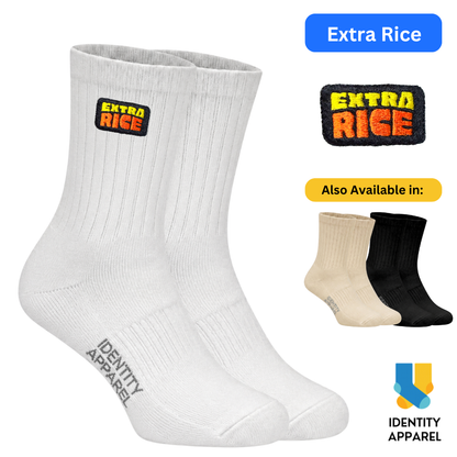 Extra Rice Embroidered Cotton Socks | Medyas ng Bayan Collection
