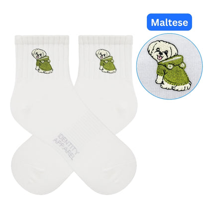 Puddle Patrol Collection Embroidered Premium Cotton Socks