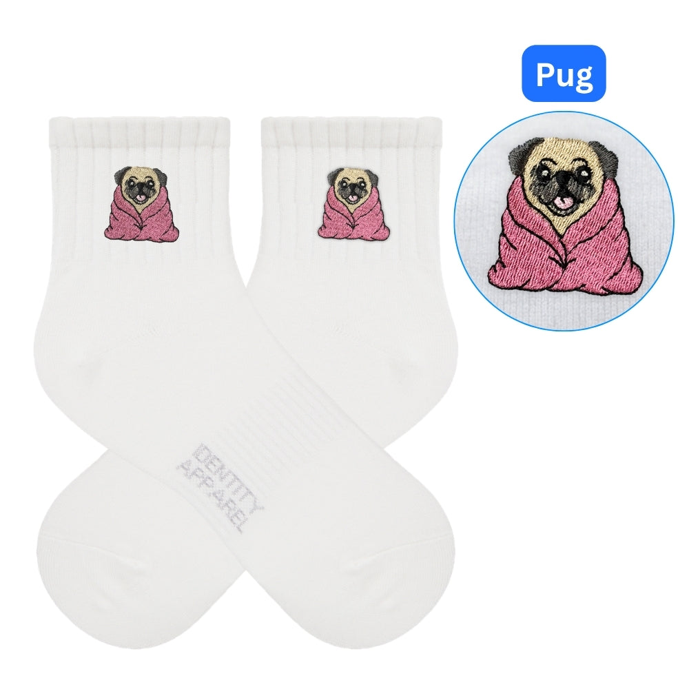 Puddle Patrol Collection Embroidered Premium Cotton Socks