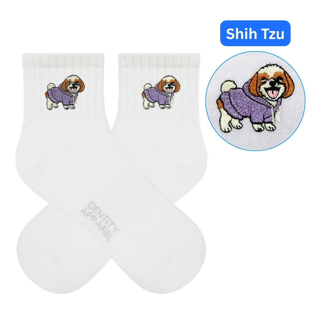 Puddle Patrol Collection Embroidered Premium Cotton Socks