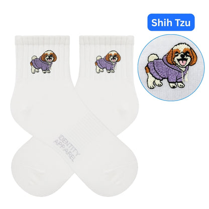 Puddle Patrol Collection Embroidered Premium Cotton Socks