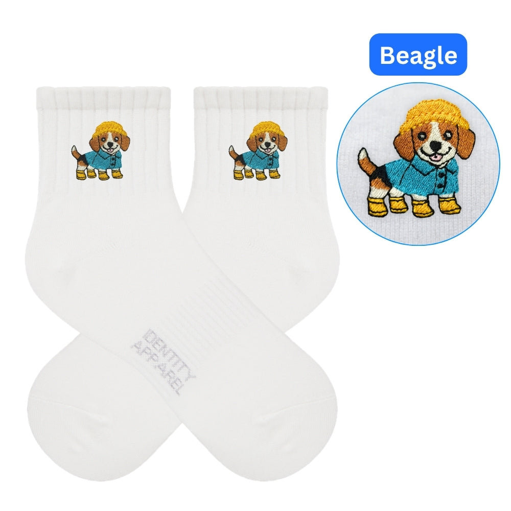 Puddle Patrol Collection Embroidered Premium Cotton Socks