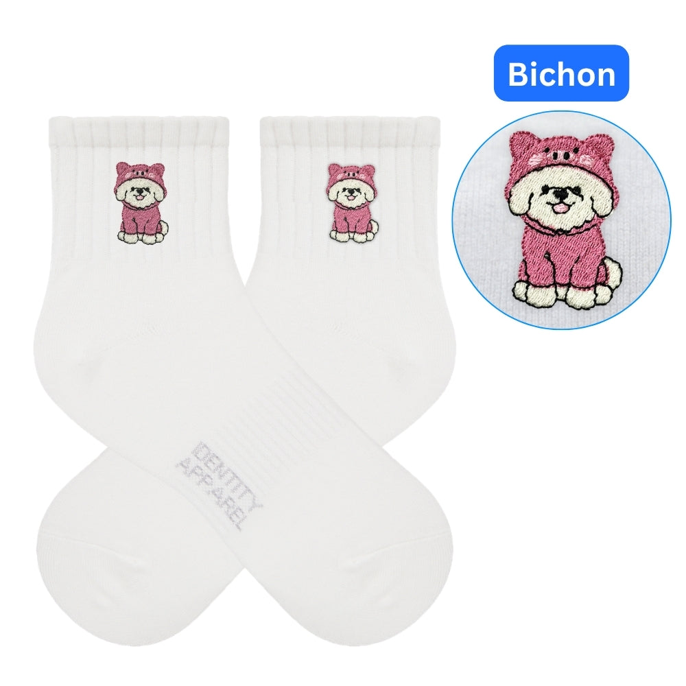 Puddle Patrol Collection Embroidered Premium Cotton Socks