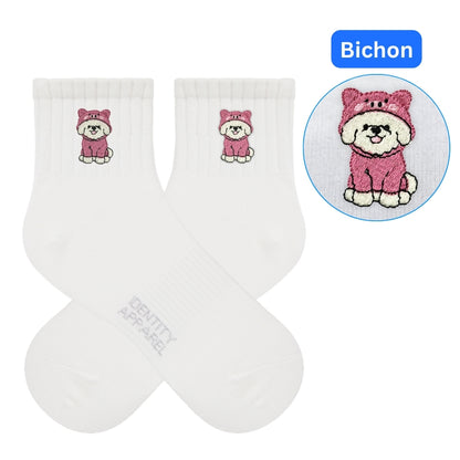Puddle Patrol Collection Embroidered Premium Cotton Socks