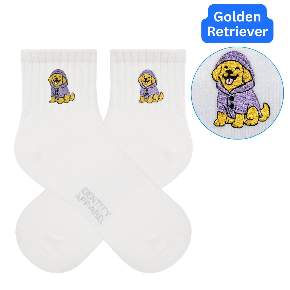 Puddle Patrol Collection Embroidered Premium Cotton Socks