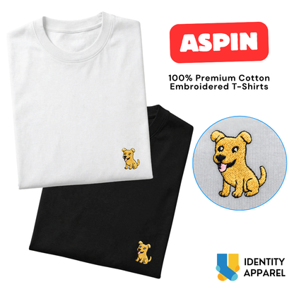 Aspin Embroidered Premium Cotton Plain T-Shirt