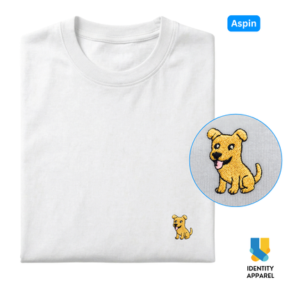 Aspin Embroidered Premium Cotton Plain T-Shirt
