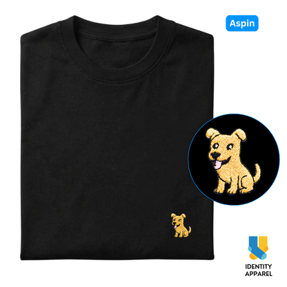 Aspin Embroidered Premium Cotton Plain T-Shirt