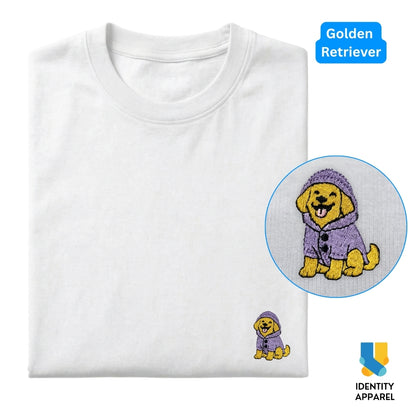 Retriever Embroidered Premium Cotton Unisex T-Shirt | Cozy Pup Collection IDENTITY Apparel