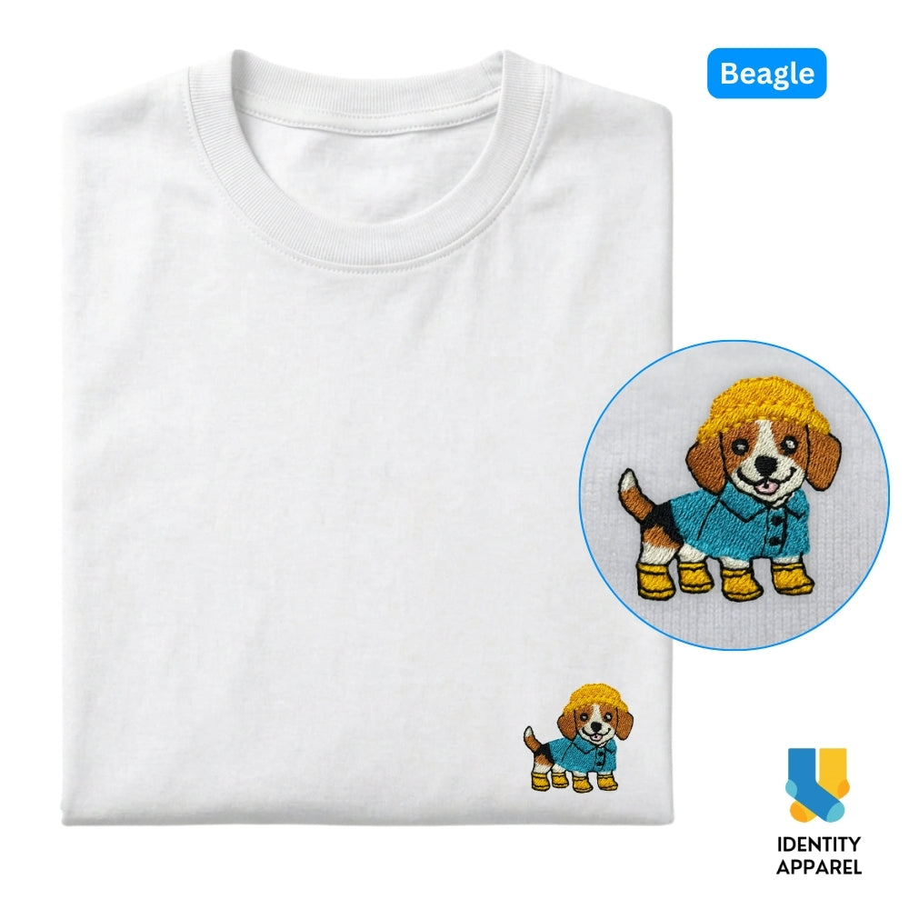 Beagle Embroidered Premium Cotton Unisex T-Shirt | Cozy Pup Collection IDENTITY Apparel