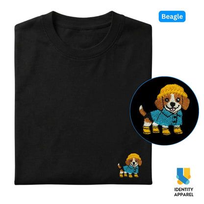 Beagle Embroidered Premium Cotton Unisex T-Shirt | Cozy Pup Collection IDENTITY Apparel