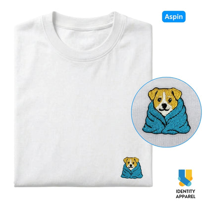 Aspin Embroidered Premium Cotton Unisex T-Shirt | Cozy Pup Collection IDENTITY Apparel