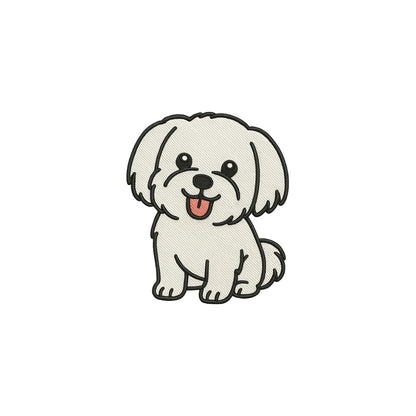 Maltese Embroidered Premium Cotton Socks | Pup Culture Collection