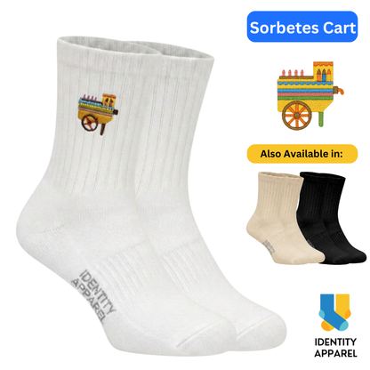 Sorbetes Cart Embroidered Cotton Socks | Medyas ng Bayan Collection