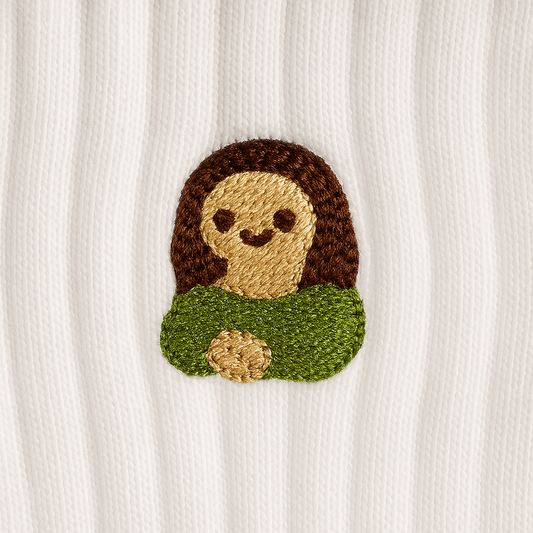 Monay Lisa Embroidered Cotton Socks | Art Gallery Collection
