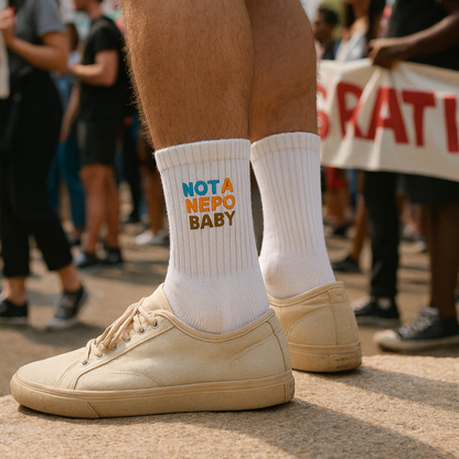 Statement socks Philippines anti-nepotism design cotton political merchandise