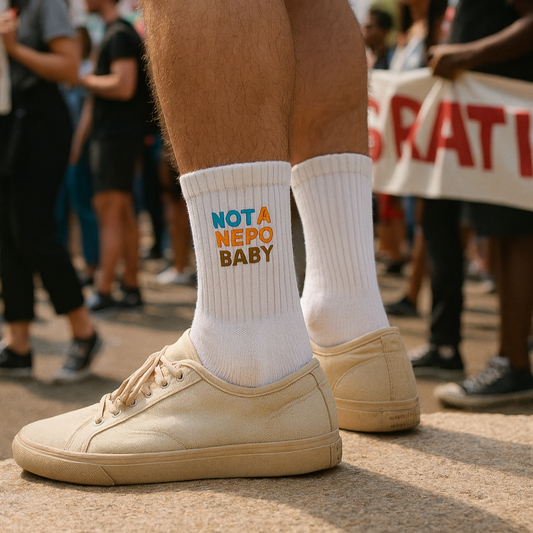 Statement socks Philippines anti-nepotism design cotton political merchandise