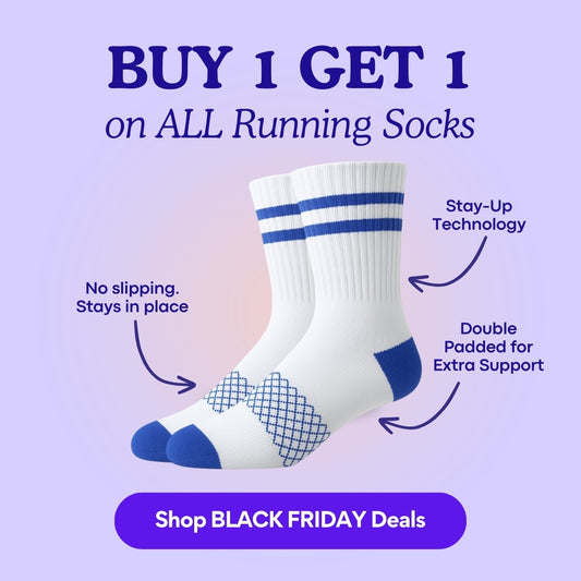 Quarter-Length Nylon Running Socks with Cushioned Sole & Arch Support