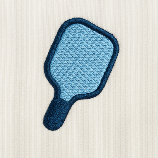 Blue Paddle Embroidered Cotton Socks | The Dink Collection