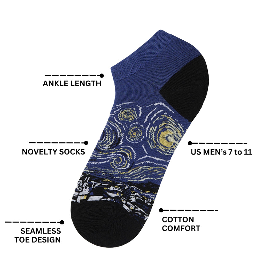 The Great Wave Off Kanagawa Printed Ankle Socks