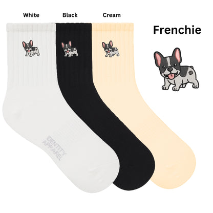 French Bulldog Embroidered Cotton Socks for Dog Lovers | Pup Culture Collection