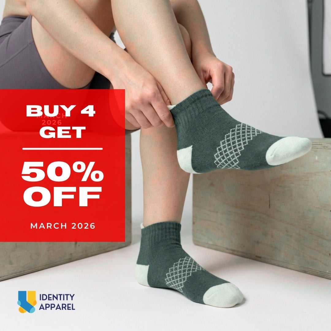 Running Socks 50% OFF April 2026 SALE Ankle-Length Nylon Running Socks with Cushioned Sole & Arch Support