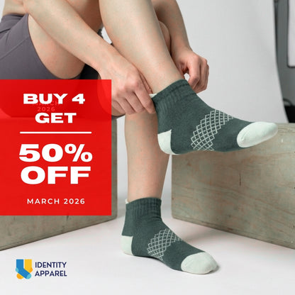 Running Socks 50% OFF April 2026 SALE Ankle-Length Nylon Running Socks with Cushioned Sole & Arch Support