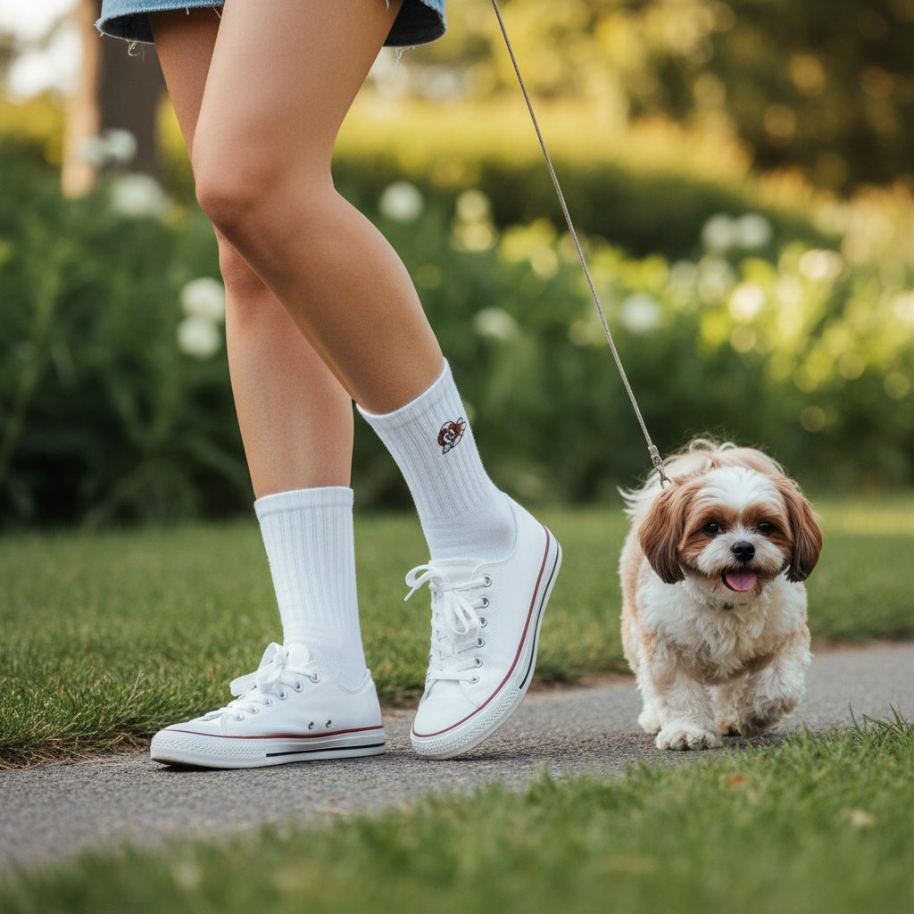 Shih Tzu Embroidered Cotton Socks for Dog Lovers | Pup Culture Collection