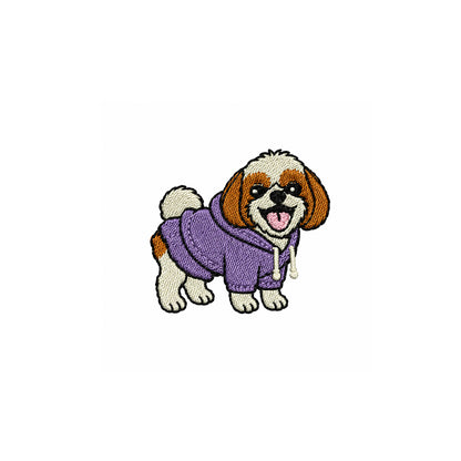 Shih Tzu Embroidered Premium Cotton Unisex T-Shirt | Cozy Pup Collection IDENTITY Apparel