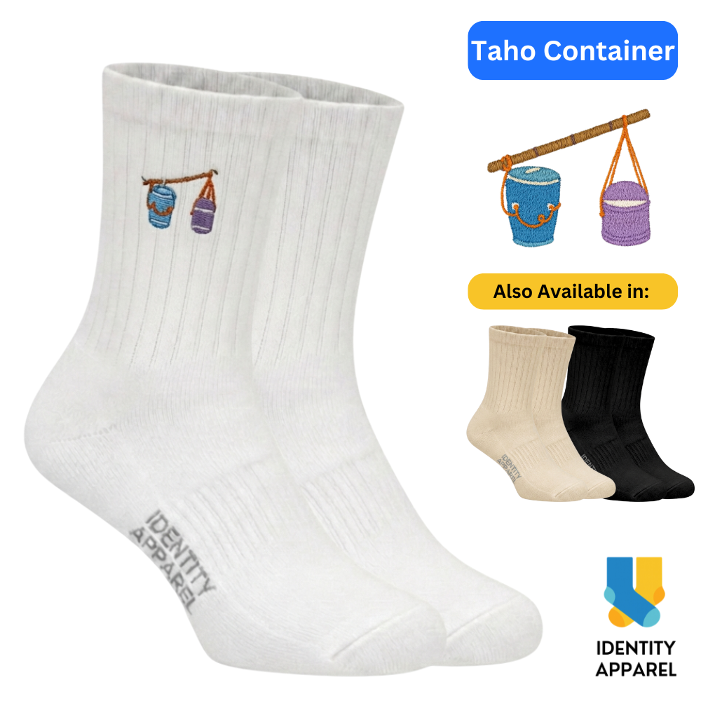 Taho Container Embroidered Cotton Socks | Medyas ng Bayan Collection
