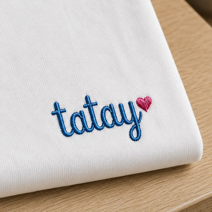 Tatay Embroidered Premium Cotton T-Shirt | Fathers Day Special