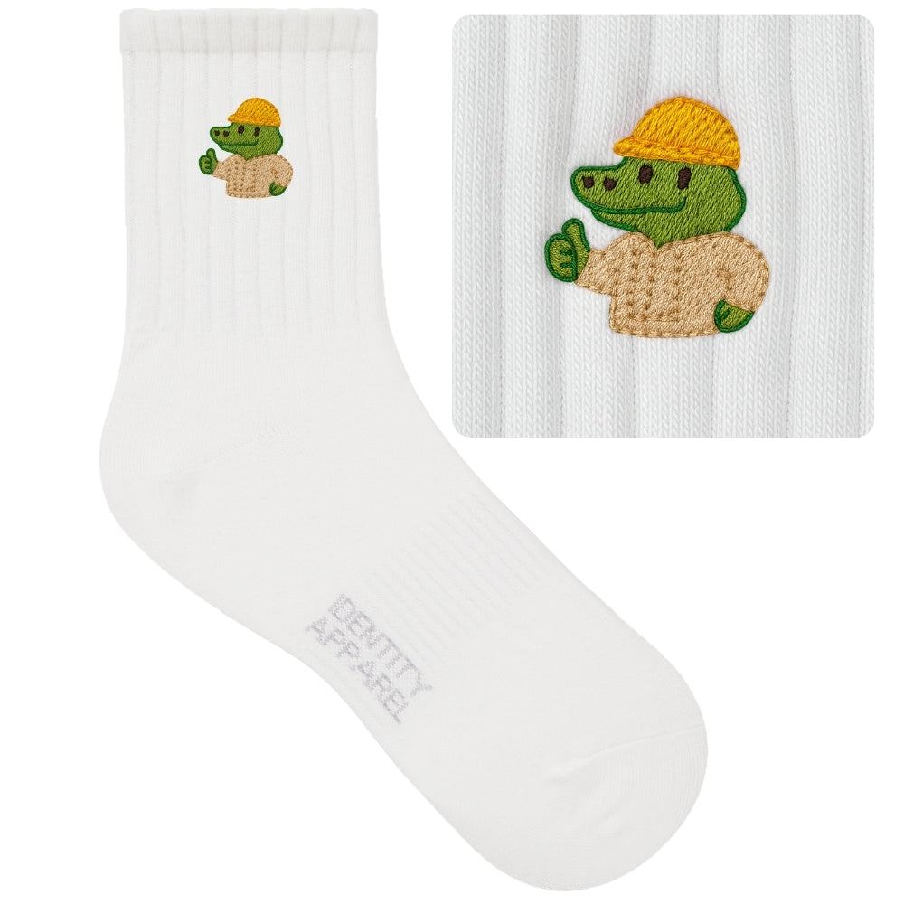 The Contractor Embroidered Political Statement Socks | Buwaya Collection