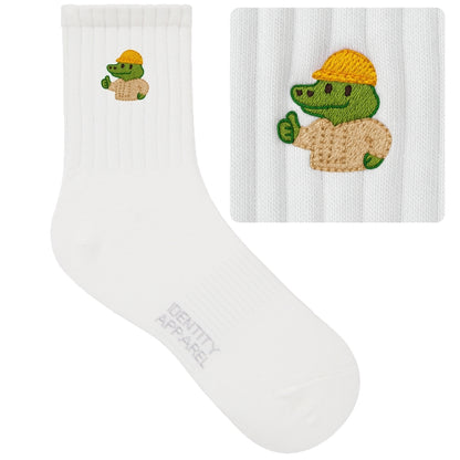 The Contractor Embroidered Political Statement Socks | Buwaya Collection