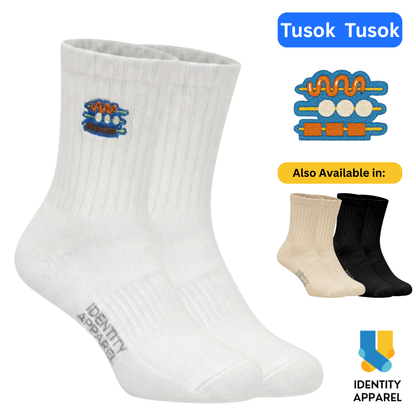 Tusok Tusok Embroidered Cotton Socks | Medyas ng Bayan Collection