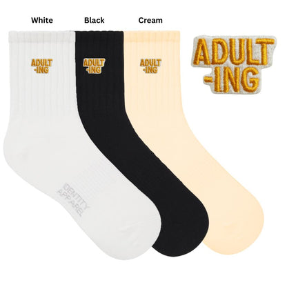 Millennial Slang Embroidered Premium Cotton Statement Socks | IDENTITY Apparel