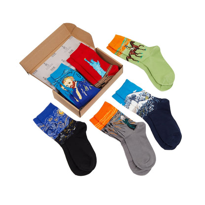IDENTITY Apparel Artsy Fartsy Box of Socks Gift Set - 6 Pairs