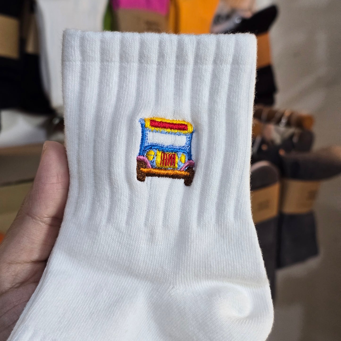 Medyas ng Bayan Filipino Themed Embroidered Basic Cotton Socks