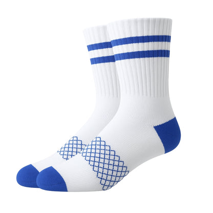Mid Cut Quarter Length Running Sports Socks w/ Double Padded Cushioned Sole and Beehive Arch Compression Support