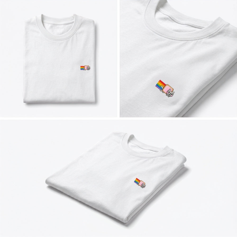 Cattitude Collection Zero Fluffs Embroidered Premium Cotton T-Shirt | IDENTITY Apparel
