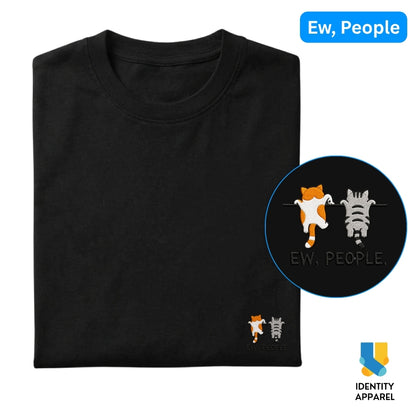 Cattitude Collection Ew People Embroidered Premium Cotton T-Shirt | IDENTITY Apparel