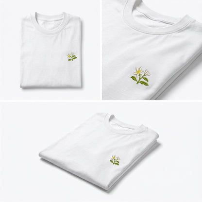 Sampaguita Embroidered Premium Cotton Unisex T-Shirt | Floral Collection IDENTITY Apparel