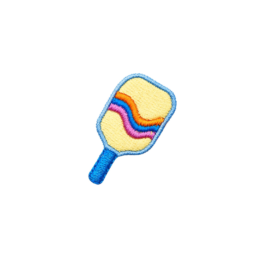 Wavy pickleball embroidered cotton socks