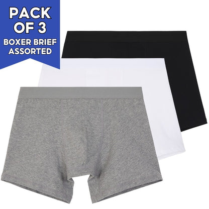 IDENTITY Apparel Mens Basic Boxer Briefs Premium Cotton Underwear