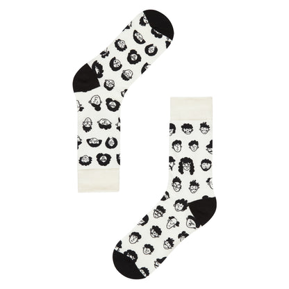 Faces Printed Crew Length Socks - IDENTITY Apparel Shop