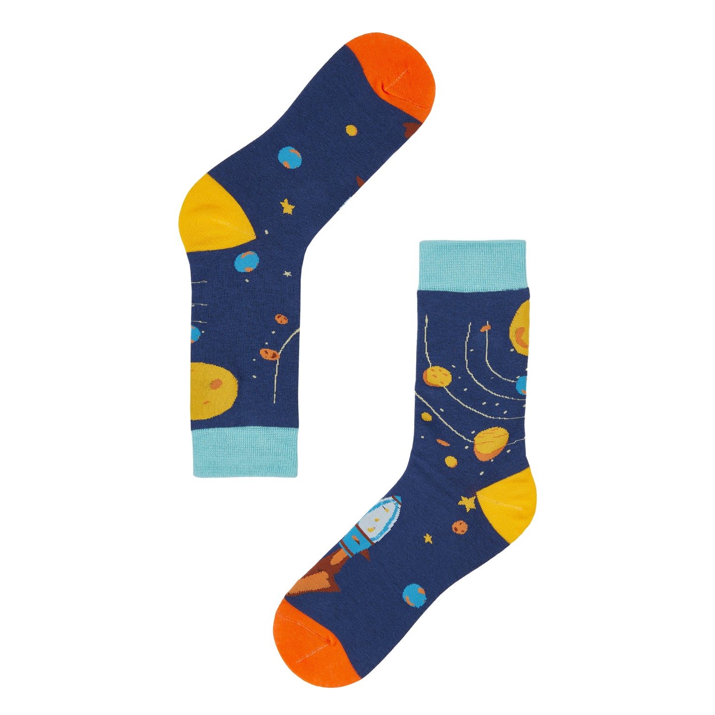 Men’s Printed Long Socks - Solar System - IDENTITY Apparel Shop